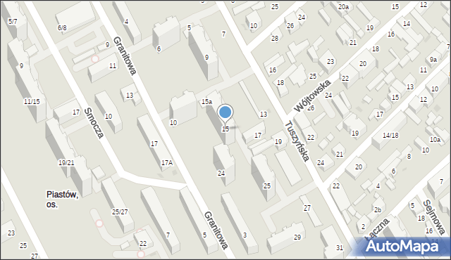 Łódź, Tuszyńska, 15, mapa Łodzi