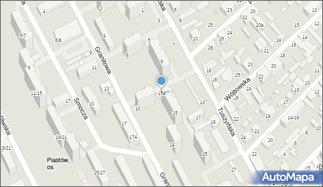 Łódź, Tuszyńska, 15a, mapa Łodzi
