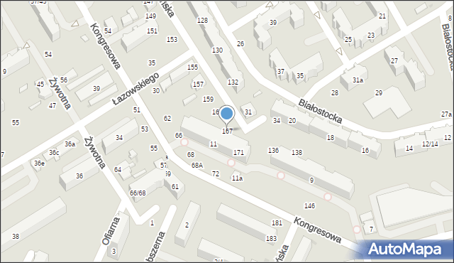 Łódź, Tuszyńska, 167, mapa Łodzi