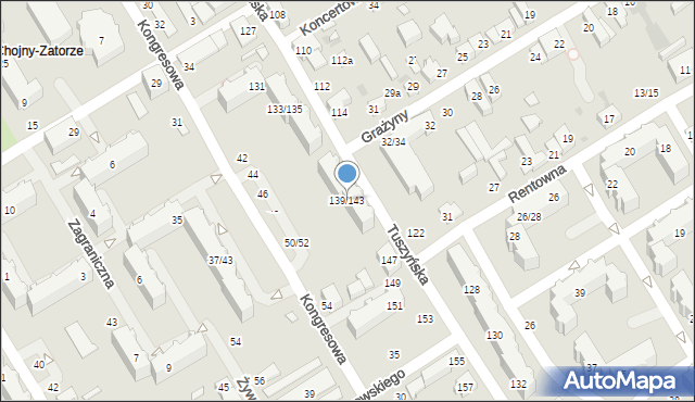 Łódź, Tuszyńska, 139/143, mapa Łodzi