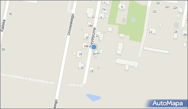 Łowicz, Turystyczna, 13, mapa Łowicza