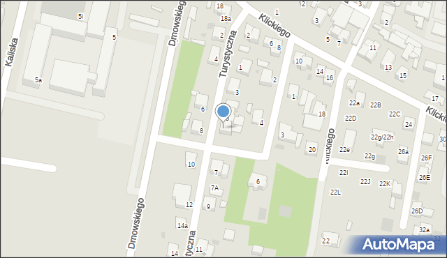 Łowicz, Turystyczna, 5a, mapa Łowicza