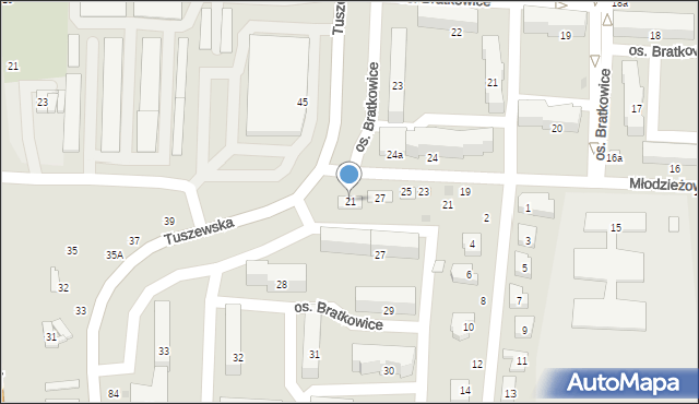 Łowicz, Tuszewska, 21, mapa Łowicza