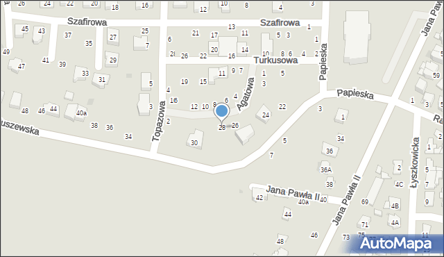 Łowicz, Tuszewska, 28, mapa Łowicza