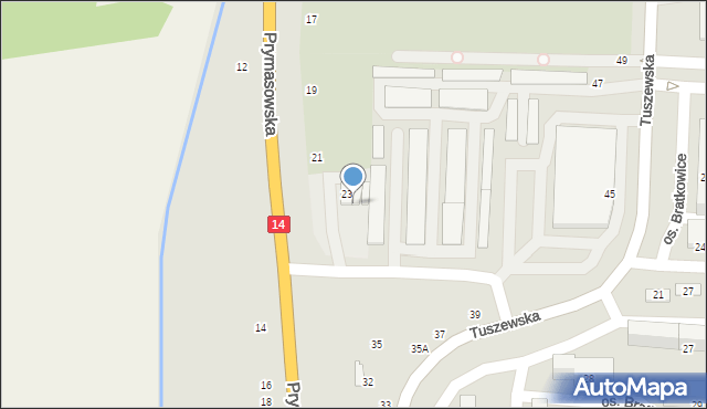 Łowicz, Tuszewska, 41, mapa Łowicza