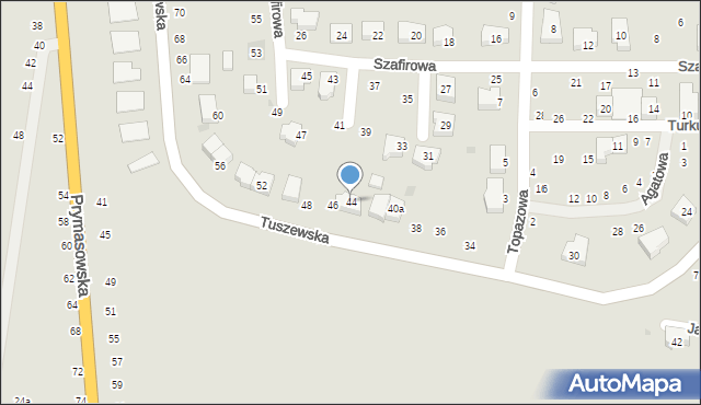Łowicz, Tuszewska, 44, mapa Łowicza