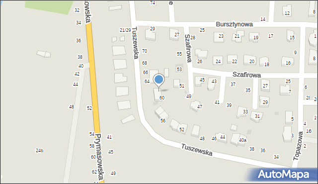 Łowicz, Tuszewska, 62, mapa Łowicza
