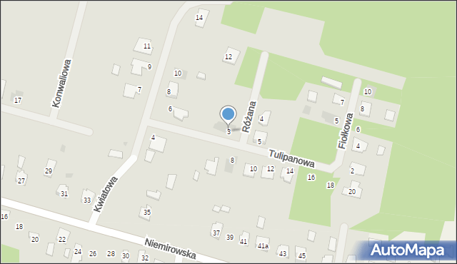Lubaczów, Tulipanowa, 3, mapa Lubaczów