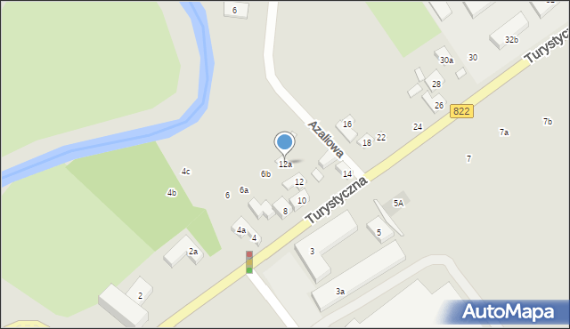 Lublin, Turystyczna, 12a, mapa Lublina