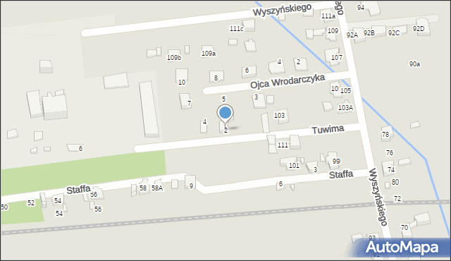 Lubliniec, Tuwima Juliana, 2A, mapa Lubliniec