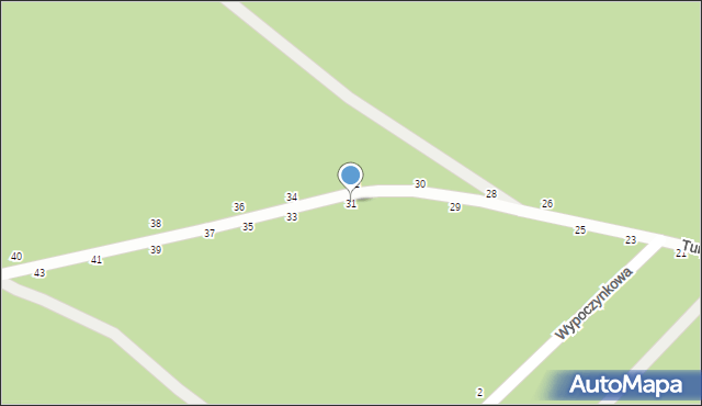 Łuków, Turystyczna, 31, mapa Łuków