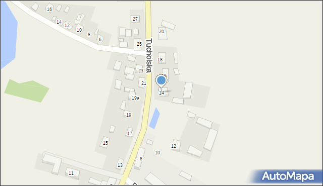 Mąkowarsko, Tucholska, 14, mapa Mąkowarsko