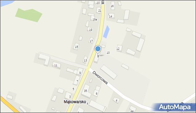 Mąkowarsko, Tucholska, 8, mapa Mąkowarsko