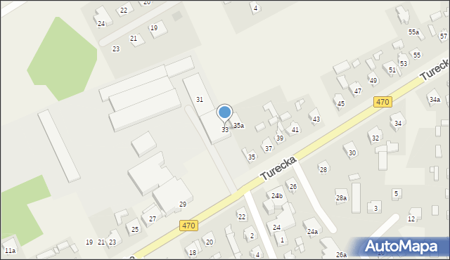 Malanów, Turecka, 33, mapa Malanów