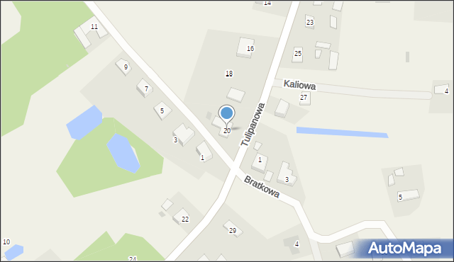 Mały Rudnik, Tulipanowa, 20, mapa Mały Rudnik