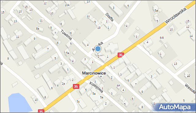 Marcinowice, Tuwima Juliana, 2, mapa Marcinowice