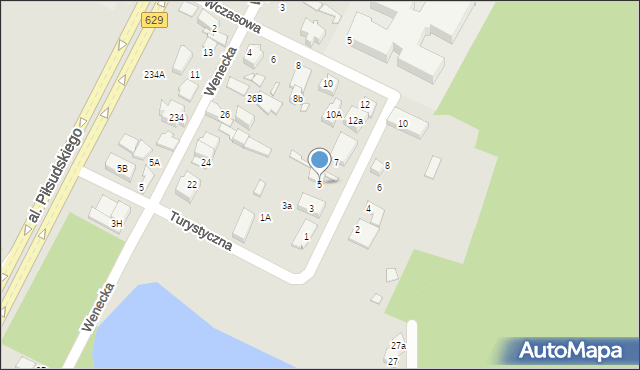 Marki, Turystyczna, 5, mapa Marki