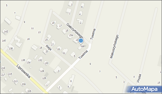 Maszewo Duże, Tuwima Juliana, 7, mapa Maszewo Duże