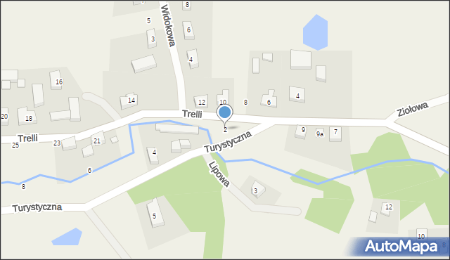 Mechowo, Turystyczna, 2, mapa Mechowo