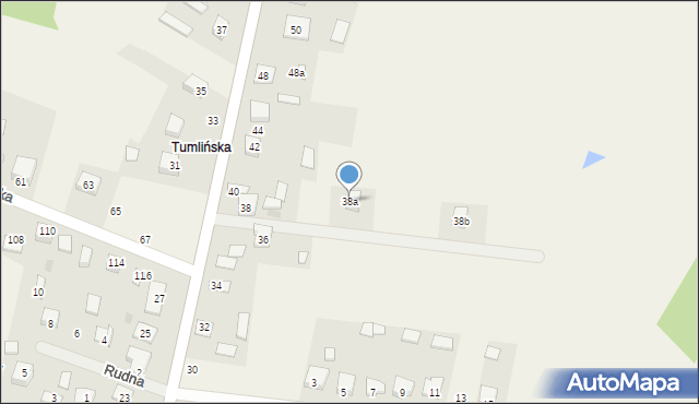 Miedziana Góra, Tumlińska, 38a, mapa Miedziana Góra
