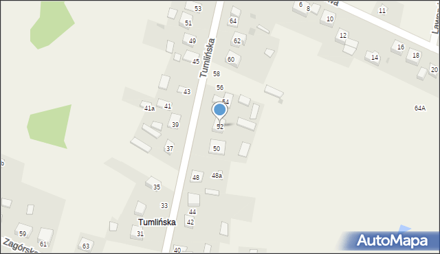 Miedziana Góra, Tumlińska, 52, mapa Miedziana Góra