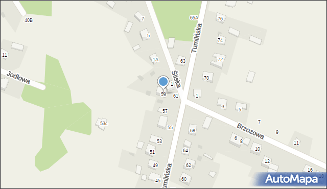 Miedziana Góra, Tumlińska, 59, mapa Miedziana Góra