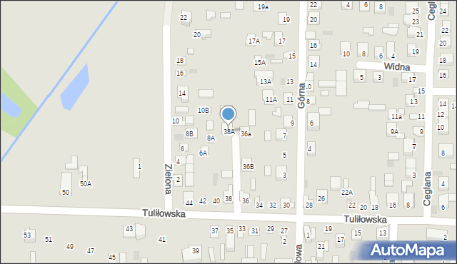 Międzyrzec Podlaski, Tuliłowska, 38A, mapa Międzyrzec Podlaski