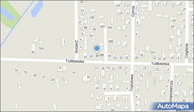 Międzyrzec Podlaski, Tuliłowska, 40, mapa Międzyrzec Podlaski