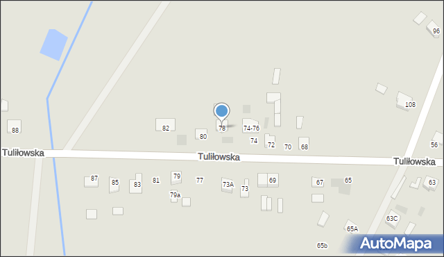 Międzyrzec Podlaski, Tuliłowska, 78, mapa Międzyrzec Podlaski