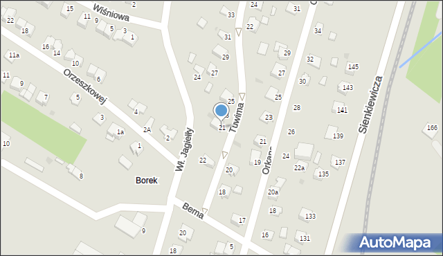 Mielec, Tuwima Juliana, 21, mapa Mielca