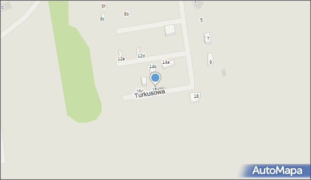 Mielno, Turkusowa, 16c, mapa Mielno