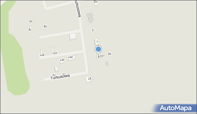 Mielno, Turkusowa, 9, mapa Mielno