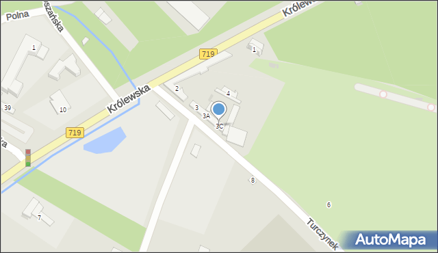 Milanówek, Turczynek, 3C, mapa Milanówek