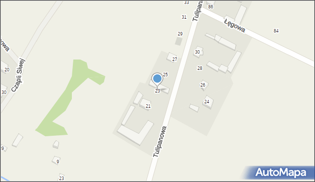 Młynarze, Tulipanowa, 23, mapa Młynarze