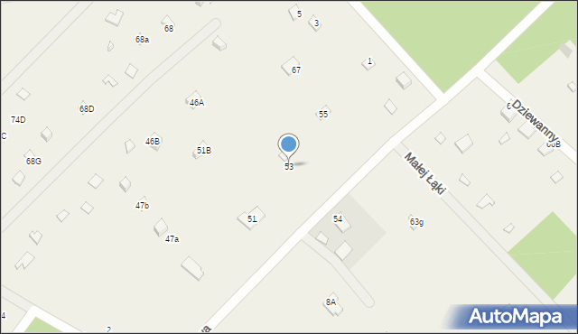 Młynarze, Tulipanowa, 53, mapa Młynarze