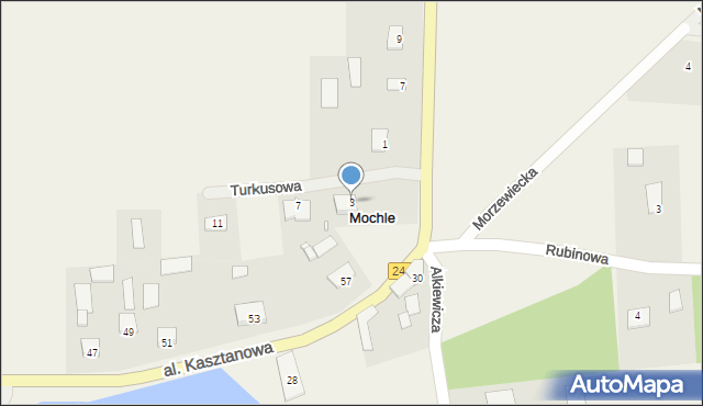 Mochle, Turkusowa, 3, mapa Mochle