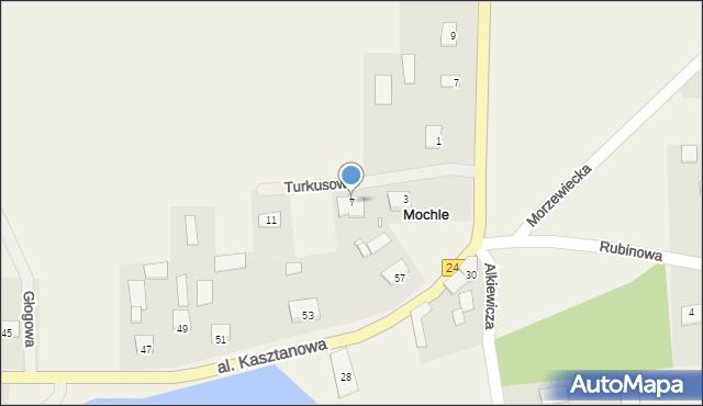 Mochle, Turkusowa, 7, mapa Mochle