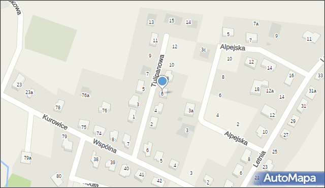 Modła, Tulipanowa, 6, mapa Modła