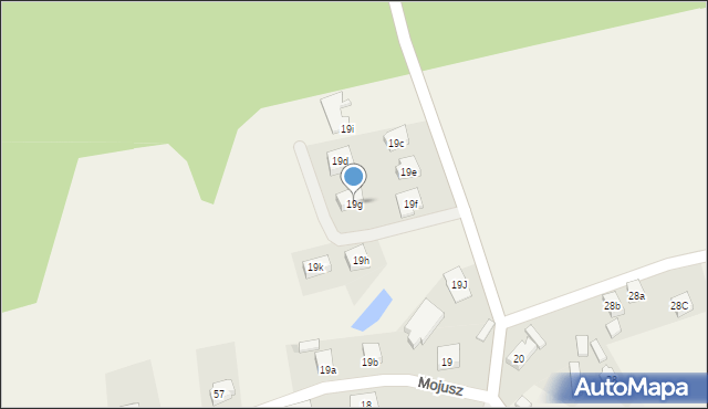 Mojusz, Tulipanowa, 2, mapa Mojusz