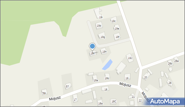 Mojusz, Tulipanowa, 5, mapa Mojusz