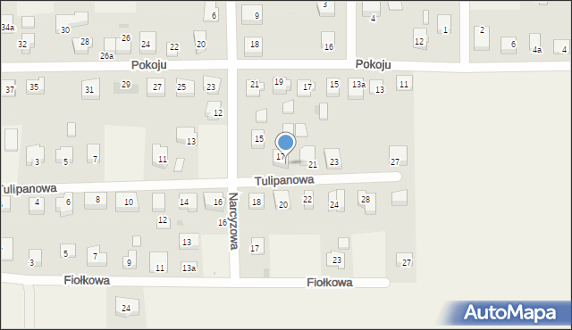 Mrzezino, Tulipanowa, 19, mapa Mrzezino