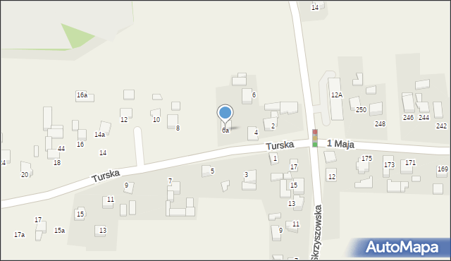 Mszana, Turska, 6a, mapa Mszana