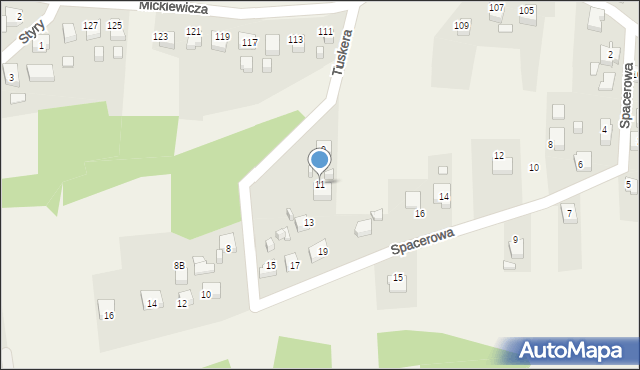Mszana, Tuskera, ks., 11, mapa Mszana