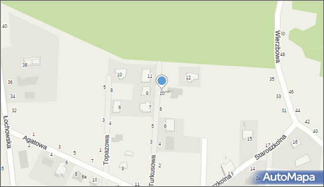 Murowaniec, Turkusowa, 10, mapa Murowaniec