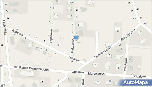 Murowaniec, Turkusowa, 2, mapa Murowaniec