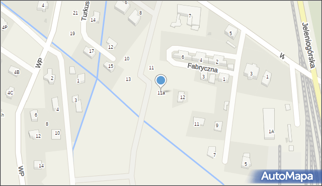 Mysłakowice, Turkusowa, 11a, mapa Mysłakowice