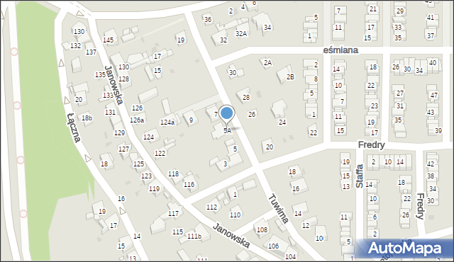 Mysłowice, Tuwima Juliana, 5A, mapa Mysłowice