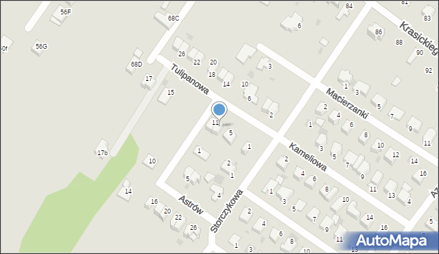 Myszków, Tulipanowa, 9, mapa Myszków