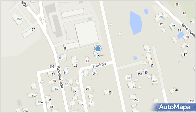 Myszków, Tuwima Juliana, 15, mapa Myszków