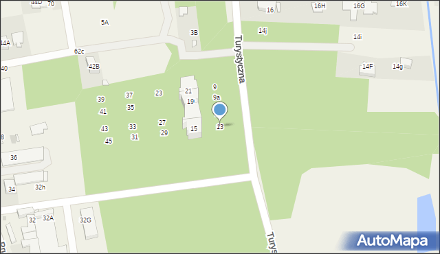 Nadarzyn, Turystyczna, 13, mapa Nadarzyn